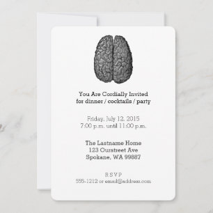 Invitación Ilustracion del cerebro humano ventilado