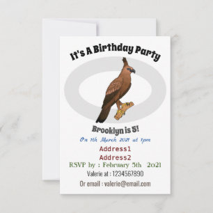 Invitación Ilustracion del personalizado de las aves de Javan