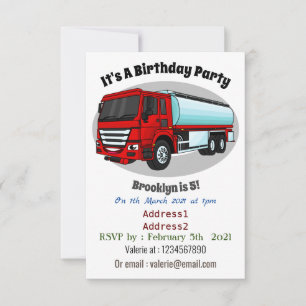 Invitación Ilustracion del personalizado de transporte de com