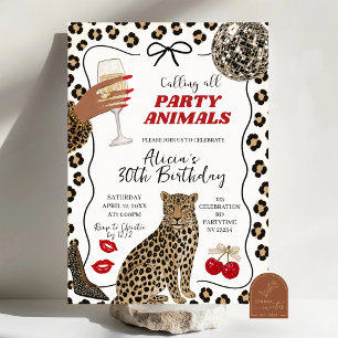 Invitación Ilustración Dibujada a Mano Fiesta Salvaje Cumplea