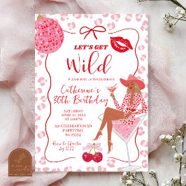 Invitación Ilustración Dibujada a Mano Rojo Rosa Vamos a Enlo