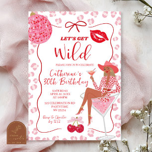 Invitación Ilustración Dibujada a Mano Rojo Rosa Vamos a Enlo