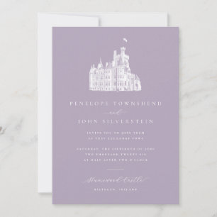 Invitación Ilustración elegante Castillo de Lavanda Boda