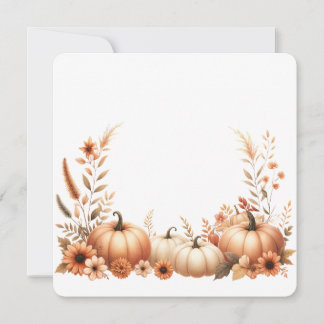 Invitación Ilustración elegante de acuarela de otoño
