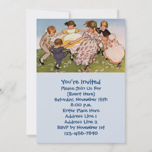 Invitación Ilustracion infantil Fiesta lindo