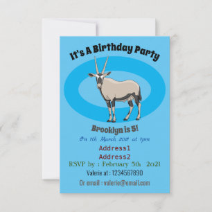 Invitación Ilustracion Oryx personalizado