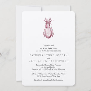 Invitación Ilustración Patrón de Jibia Vintage