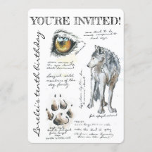 Ilustración personalizada de Canis Lupus Lobo Invi