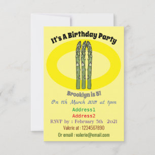 Invitación Ilustracion personalizado Asparagus