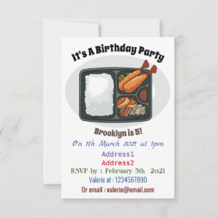 Invitación Ilustracion personalizado Bento