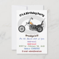 Ilustracion personalizado Chopper Motorcycle 1950
