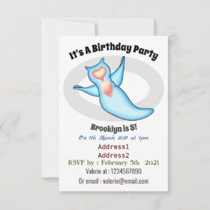 Invitación Ilustracion personalizado de ángel de mar