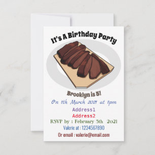 Invitación Ilustracion personalizado de brisket de carne