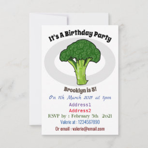 Invitación Ilustracion personalizado de Broccoli