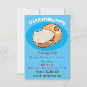 Invitación Ilustracion personalizado de cebolla
