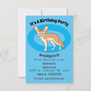 Invitación Ilustracion personalizado de Fennec fox