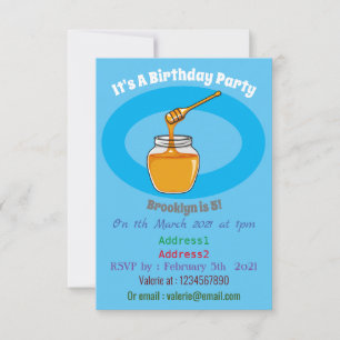 Invitación Ilustracion personalizado de miel