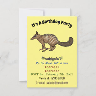 Invitación Ilustracion personalizado de número feliz lindo