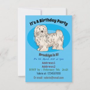 Invitación Ilustracion personalizado de perro de La Habana