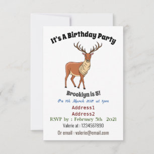 Invitación Ilustracion personalizado de renos
