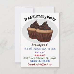 Invitación Ilustracion personalizado de tarta