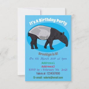 Invitación Ilustracion personalizado Tapir