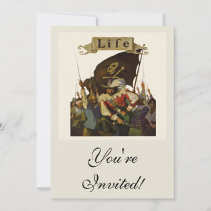 Invitación Ilustracion Wyeth de Vintage Pirate Life