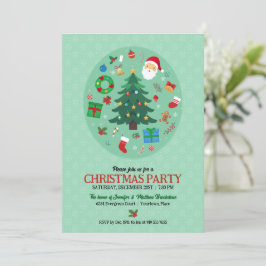 Invitación Ilustraciones de Navidad Fiesta Navideña