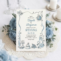 Ilustraciones Dibujadas a Mano Casamiento Capricho