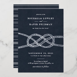 Invitación ilustrada a la boda de nudos - Armada