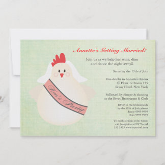Invitación ilustrada de pollo gracioso para el Fie
