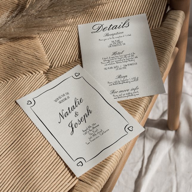 Invitación Ilustrado Todo En Un Boda Divertido (Subido por el creador)