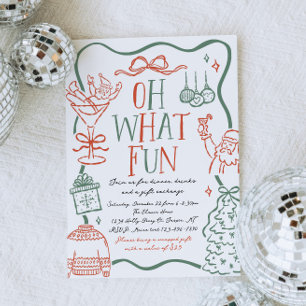 Invitación ilustrativa a la fiesta de Navidad