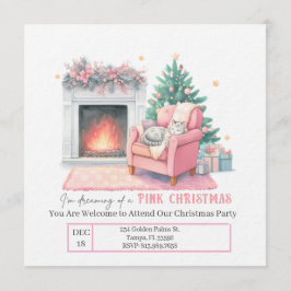Invitación I'm Dreaming of a Pink Christmas Invitation
