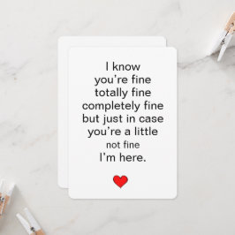 Invitación I'm here thinking of you card