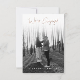 Invitación Imagen completa clásica degradado blanco compromet