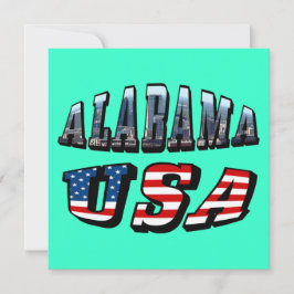 Invitación Imagen de Alabama y fuente de bandera de Estados U
