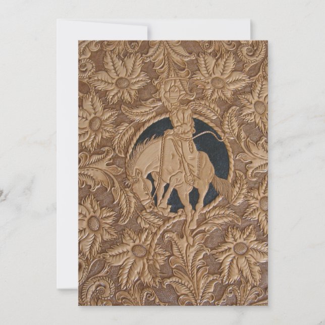 Invitación Imagen de cuero con herramientas de Personalizado  (Anverso)