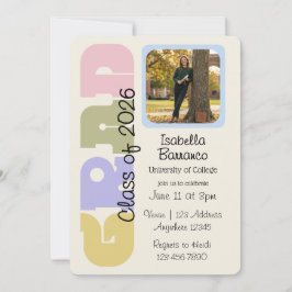 Invitación Imagen de graduado pastel Graduación 