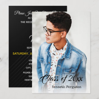 Invitación Imagen de la fiesta clásica elegante de graduación