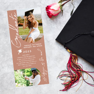 Invitación Imagen de la fiesta de graduación con un guión mod