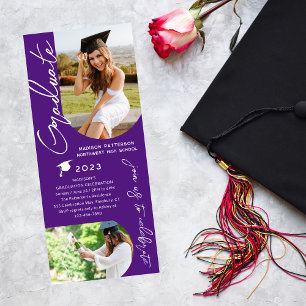 Invitación Imagen de la fiesta de graduación con un guión mod