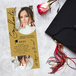 Invitación Imagen de la fiesta de graduación con un guión mod