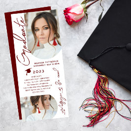 Invitación Imagen de la fiesta de graduación con un guión mod