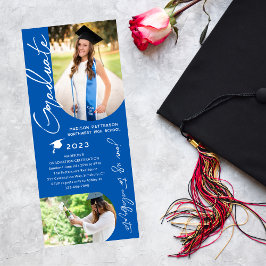 Invitación Imagen de la fiesta de graduación con un guión mod