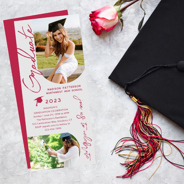 Invitación Imagen de la fiesta de graduación con un guión mod (Subido por el creador)