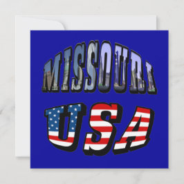 Invitación Imagen de Missouri y texto de Estados Unidos