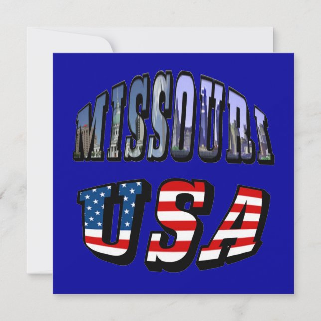 Invitación Imagen de Missouri y texto de Estados Unidos (Anverso)