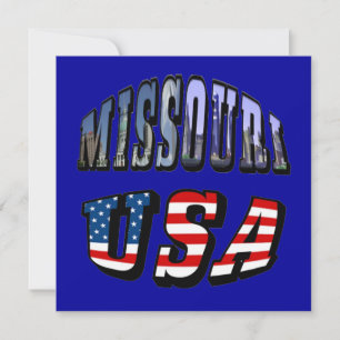 Invitación Imagen de Missouri y texto de Estados Unidos