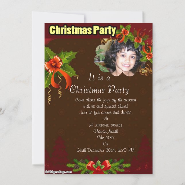 Invitación Imagen de Navidades (Anverso)